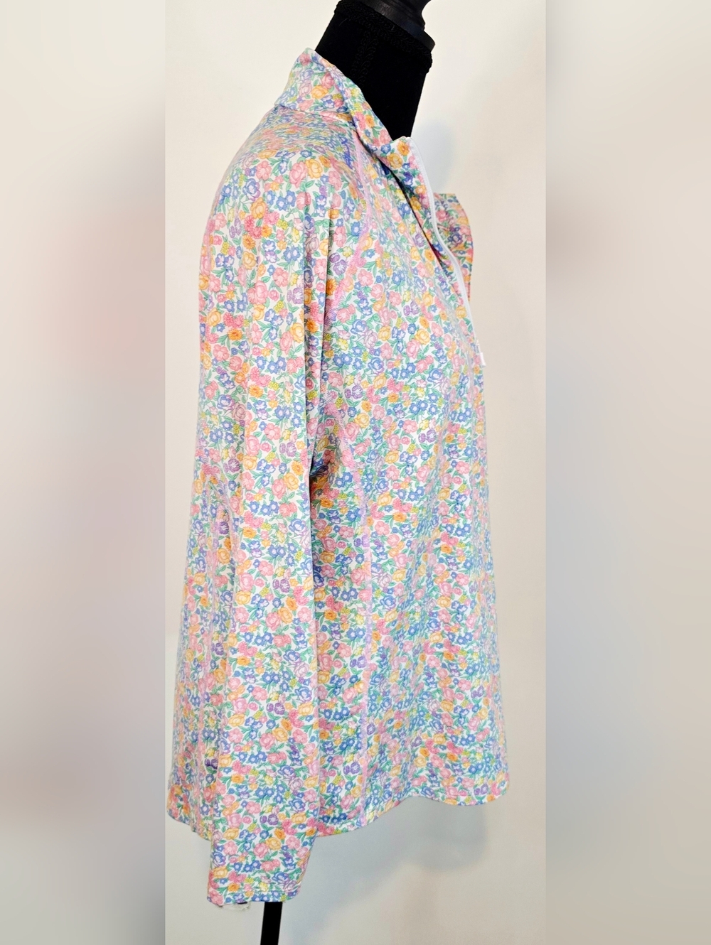 RLX Ralph Lauren Floral Quarter Zip Pullover Jacket Large Golf Performance Pink - Picture 11 of 13